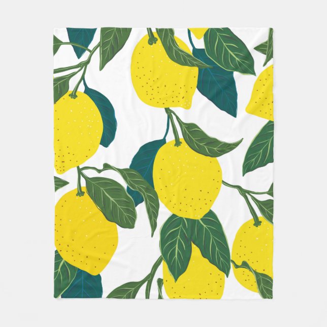 Cobertor De Velo Padrão de citros sem costura. Dificuldade de colhe (Frente)