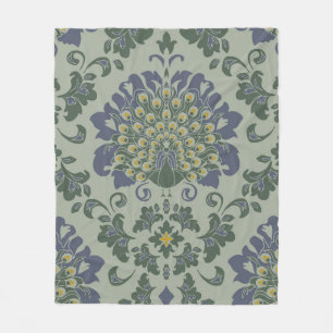 Cobertor De Velo Padrão de colheita sem costura com pássaro românti