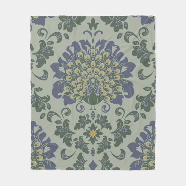 Cobertor De Velo Padrão de colheita sem costura com pássaro românti (Frente)