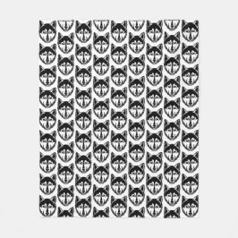 Cobertor De Velo Padrão de corte Lino do retrato preto e branco do 