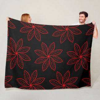 Cobertor De Velo Padrão de Crimson em Preto