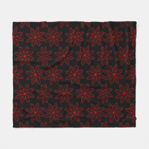 Cobertor De Velo Padrão de Crimson em Preto