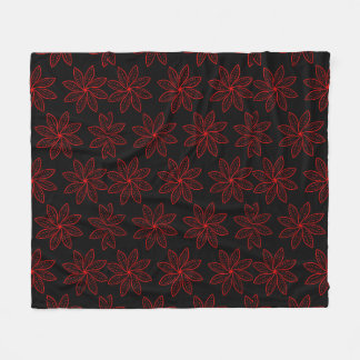 Cobertor De Velo Padrão de Crimson em Preto
