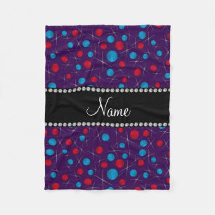 Cobertor De Velo Padrão de crochê roxo de nome personalizado