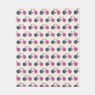 Cobertor De Velo Padrão de Desenho de Arte de Linha Bicicleta Colo