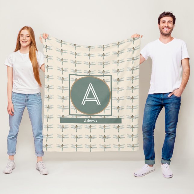 COBERTOR DE VELO PADRÃO DE DESENHO DE & NOME INICIAL PERSONALIZADO (In Situ)