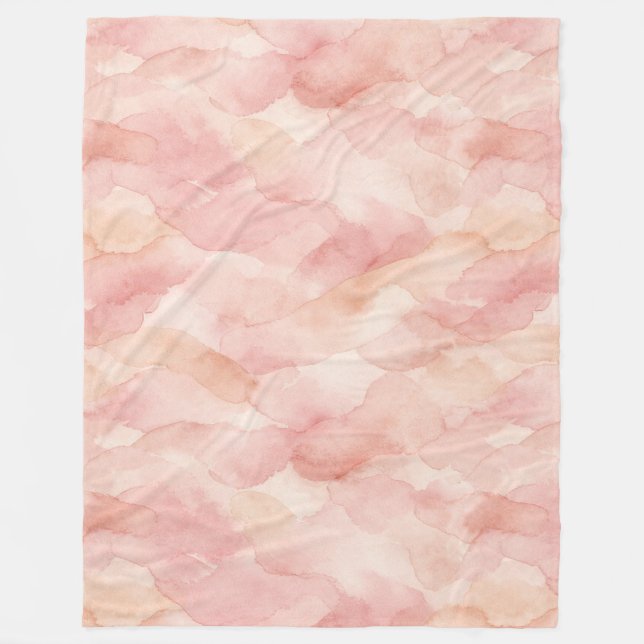 Cobertor De Velo Padrão de design abstrato moderno rosa suave (Frente)