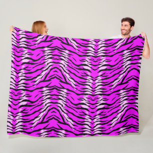 Cobertor De Velo Padrão de design de pele de tigre roxo