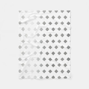 Cobertor De Velo Padrão de Diamante Branco de Cinzas Prateadas Deco