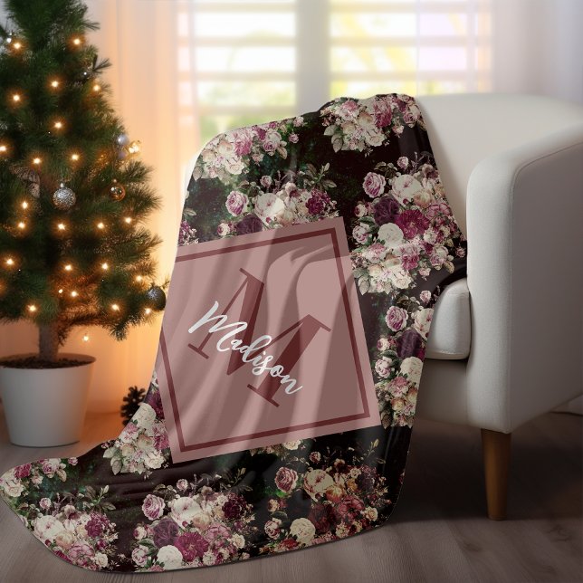 Cobertor De Velo Padrão de diamante preto de rosas de chique de vin (Criador carregado)