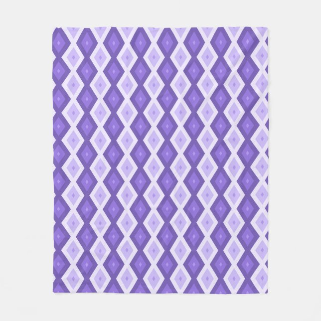 Cobertor De Velo Padrão de diamante violeta (Frente)