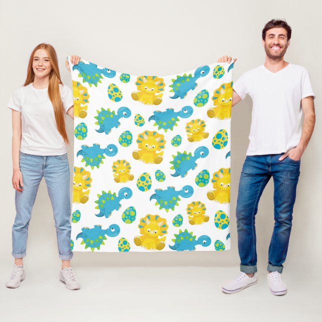 Cobertor De Velo Padrão De Dinossauros, Dinossauros Cutes, Dino Beb (In Situ)