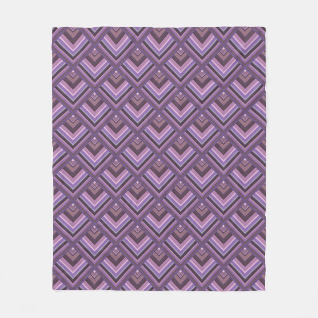 Cobertor De Velo Padrão de escala de faixas Mauve (Frente)