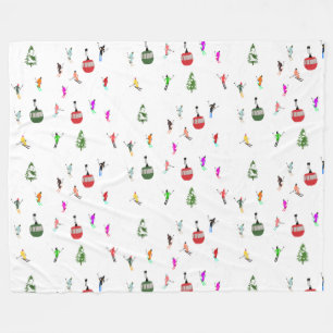 Cobertor De Velo Padrão de esqui de esquiadores de Descida de inver