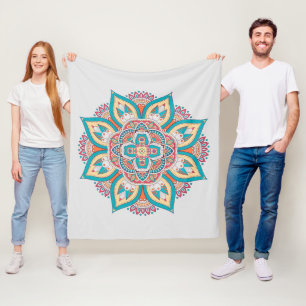 Cobertor De Velo Padrão de estilo mandala impressão étnico colorido