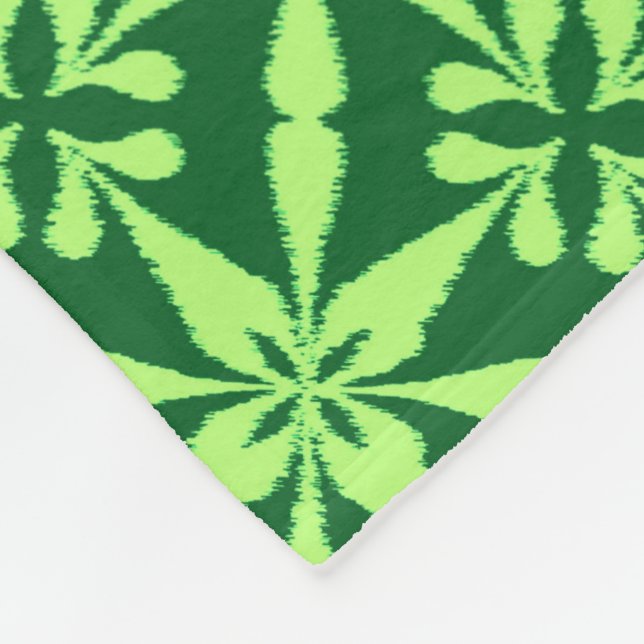 Cobertor De Velo Padrão de Estrela Ikat - Verde Escuro (Quina)