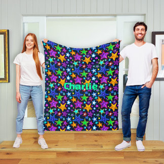 Cobertor De Velo Padrão de Estrelas Brilhantes Roupa de Cama Infant