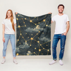 Cobertor De Velo Padrão de Estrelas da Constelação Celeste (1)