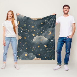 Cobertor De Velo Padrão de Estrelas da Constelação Celeste (5)
