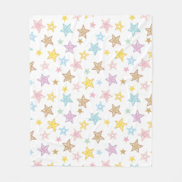 Cobertor De Velo Padrão de Estrelas Desenhadas