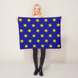 Cobertor De Velo Padrão de estrelas Douradas, Marinho azul, exclusi