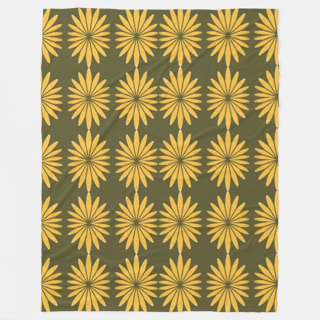 Cobertor De Velo Padrão de explosão solar retrô (Frente)