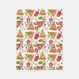 Cobertor De Velo Padrão de fatias de pizza com aquarela