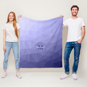 Cobertor De Velo Padrão de fibra azul muito peri púrpura monogram