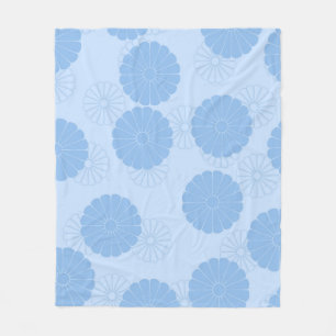 Cobertor De Velo Padrão de Flor Azul
