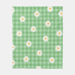 Cobertor De Velo Padrão de Flor de Verificação Gingham da Xadrez de
