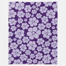 Cobertor De Velo Padrão de Flor - Roxo