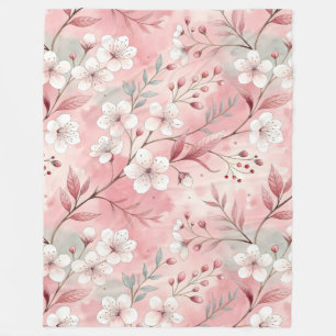 Cobertor De Velo Padrão de Flor Sakura Rosa