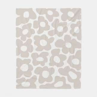 Cobertor De Velo Padrão de Flores Bebê Bebê Retro Beige