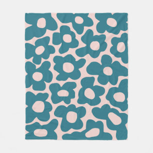 Cobertor De Velo Padrão De Flores De Bebê, Cor-De-Rosa E Azul