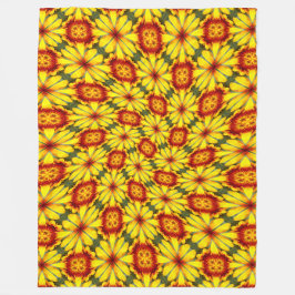 Cobertor De Velo Padrão de Flores de ouro