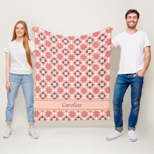 Cobertor De Velo Padrão de Flores Rosa Boêmio Marroquino Adicionar 