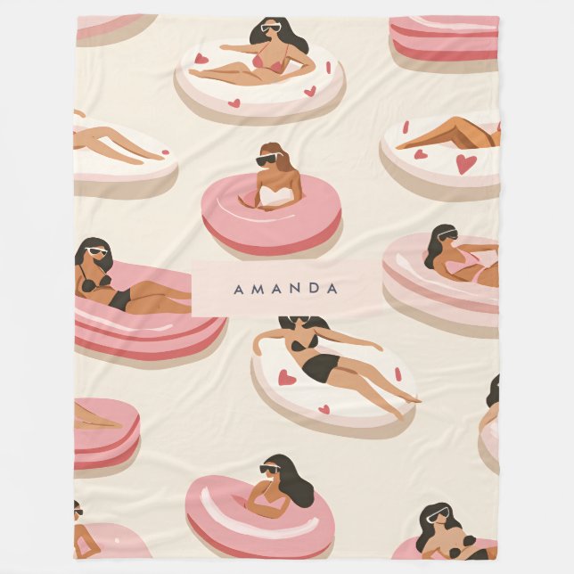 Cobertor De Velo Padrão de flutuação da Piscina de Verão Personaliz (Frente)