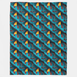 Cobertor De Velo Padrão de Folha de Palma Verde