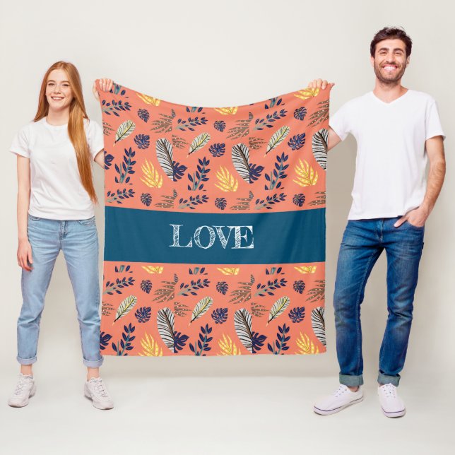 Cobertor De Velo Padrão de Folha Elegante (In Situ)