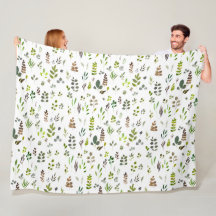 Padrão de Folhas de Eucalipto Coloridas com Aquare