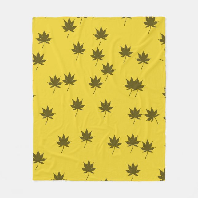 Cobertor De Velo Padrão de Folhas de outono (Frente)