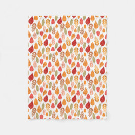 Cobertor De Velo Padrão de Folhas de outono pintadas