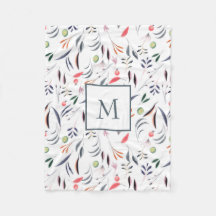 Padrão de Folhas Monograma