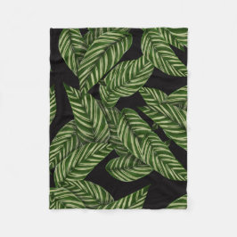 Cobertor De Velo Padrão de Folhas Tropicais