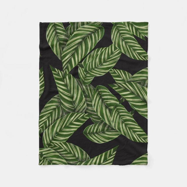 Cobertor De Velo Padrão de Folhas Tropicais (Frente)