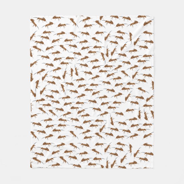 Cobertor De Velo Padrão de formigas bonitas (Frente)