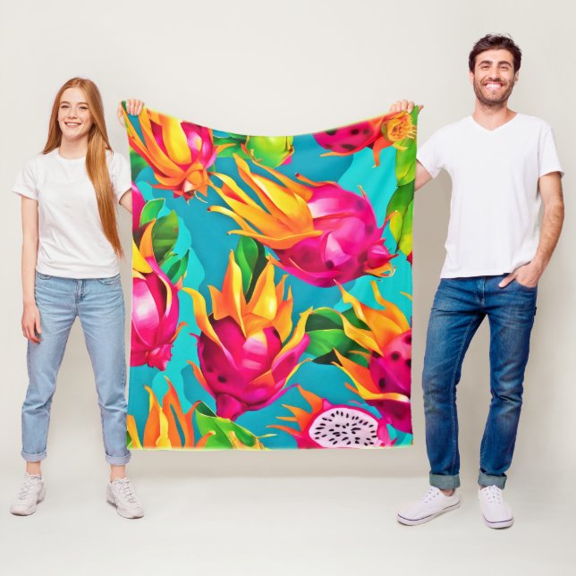 Cobertor De Velo Padrão de Fruta de Dragoon Vibrante (In Situ)