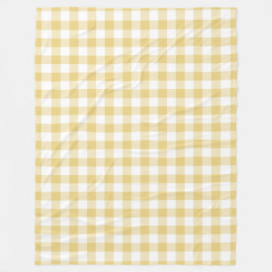 Cobertor De Velo Padrão de Gingham Amarelo