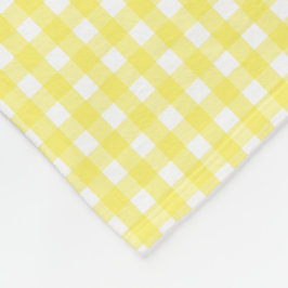 Cobertor De Velo Padrão de Gingham Amarelo Pastel