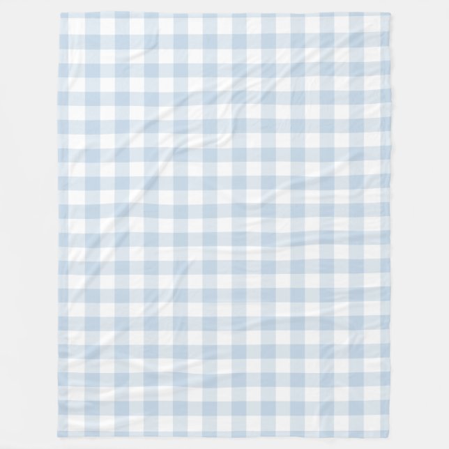 Cobertor De Velo Padrão de Gingham Azul (Frente)